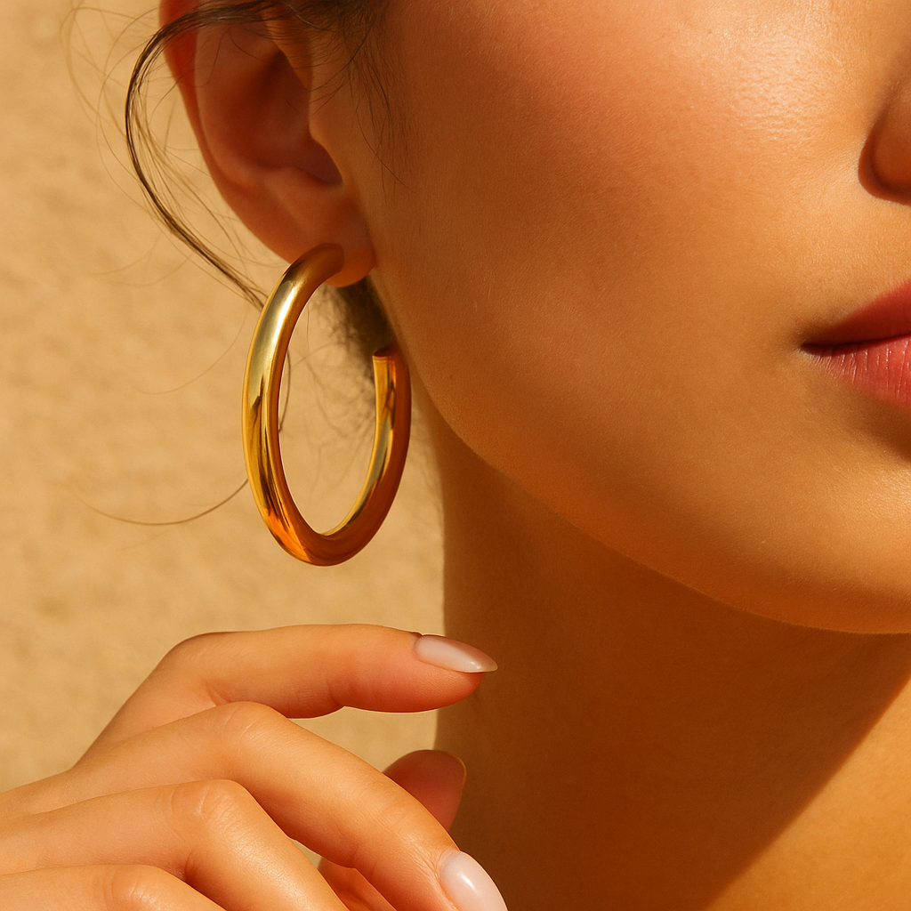 Créoles Solara™ — Dorure Éclat 18K