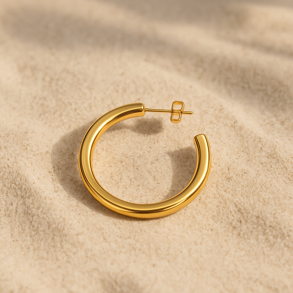 Créoles Solara™ — Dorure Éclat 18K
