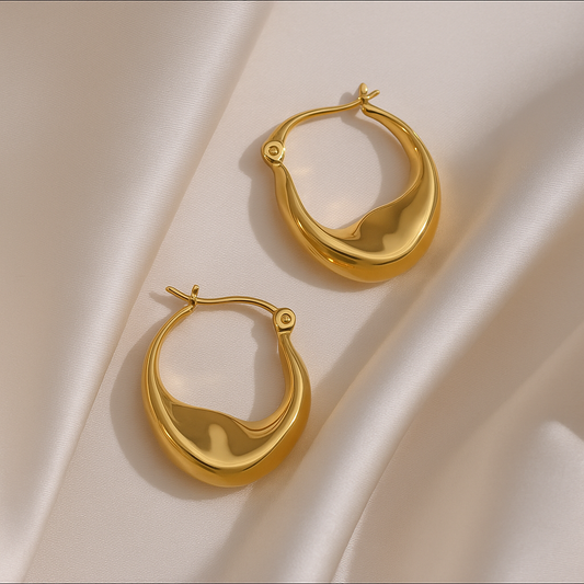 Créoles Ondara™ - Dorure Éclat 18K